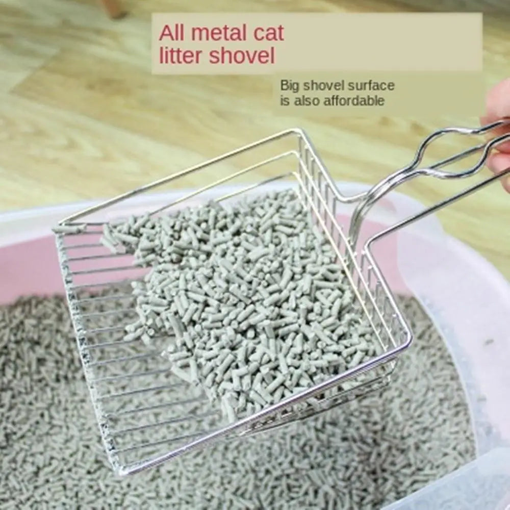 Cat Litter Scoop Stainless Steel Metal Pooper Scoopers Pets Litter Sand Shovel Pet Shit Artifact Dogs Shovel Pet Cleanning Tools