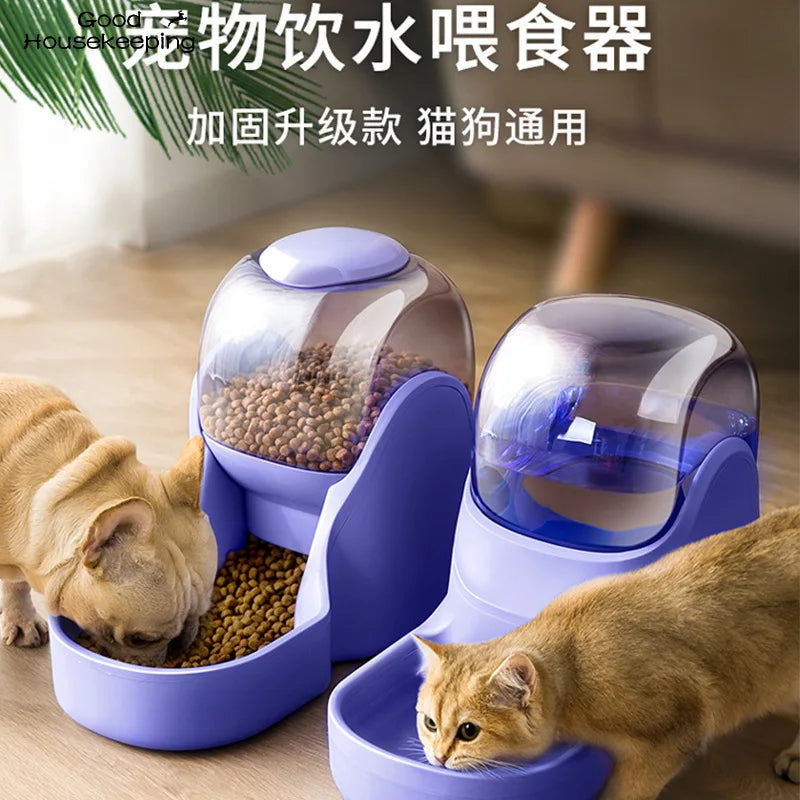 3.8L Gravity Pet Water Dispenser Cat Automatic Feeder Plastic Dog Water Bottle Food Water Dispenser Pet Feeding Bowl for Cat Dog