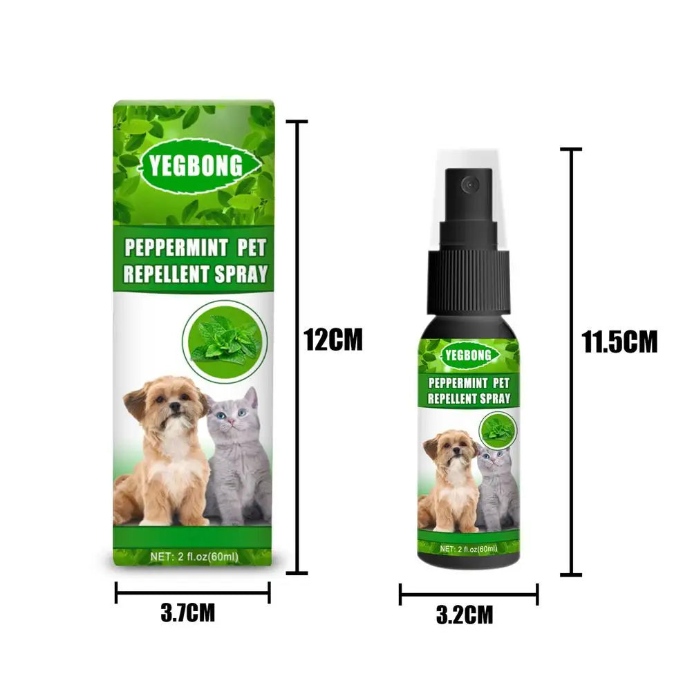 Peppermint Oil Spray For Bugs Professional Flea And Tick Control 60ml Universal Pet Block Spray Mint Ingredients For Dogs Cat