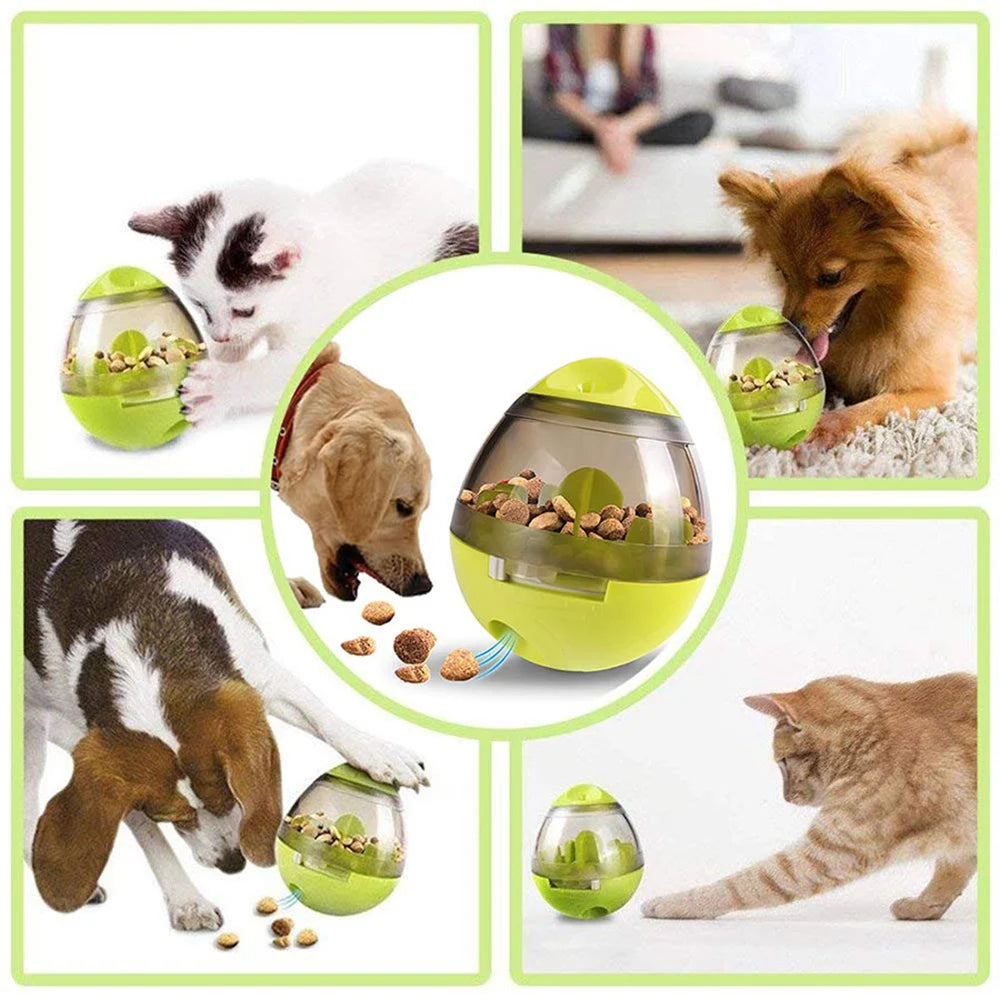 Tumbler Automatic Slow Feed Dog Cat Food Treat Ball Bowl Toy Funny Interactive Pet Shaking Leakage Ball Dog/Cat Slow Feed Bowl