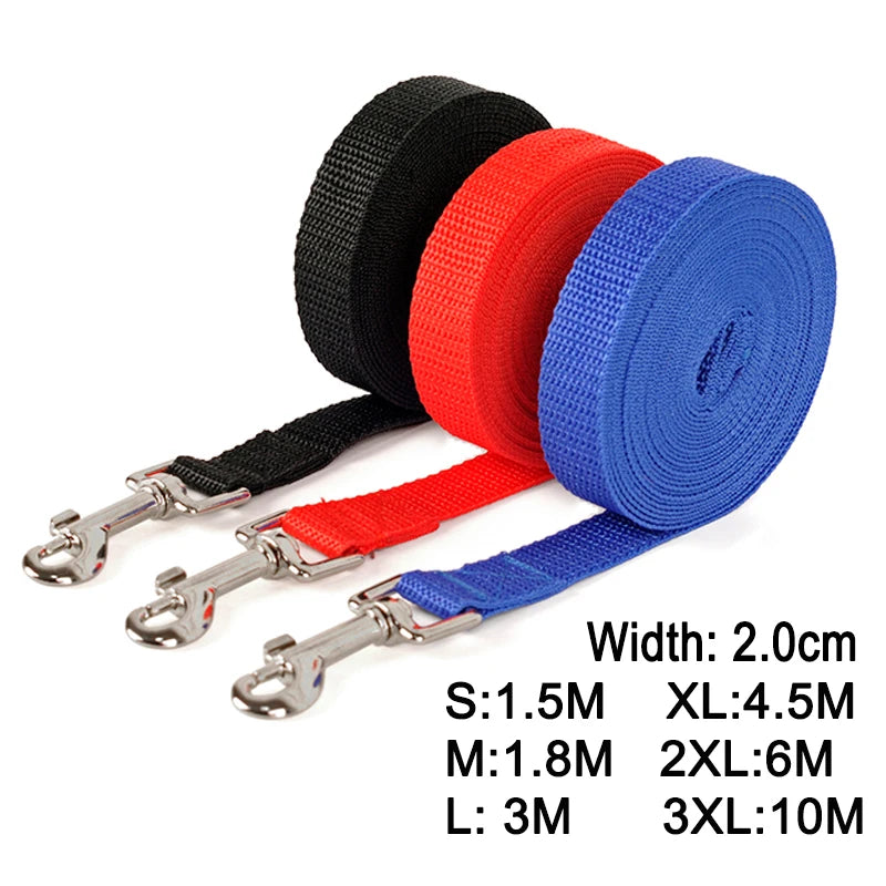 Durable Nylon Dog Training Leash Pet Supplies Dog Harness Collar 1.5M 1.8M 3M 4.5M 6M 10M