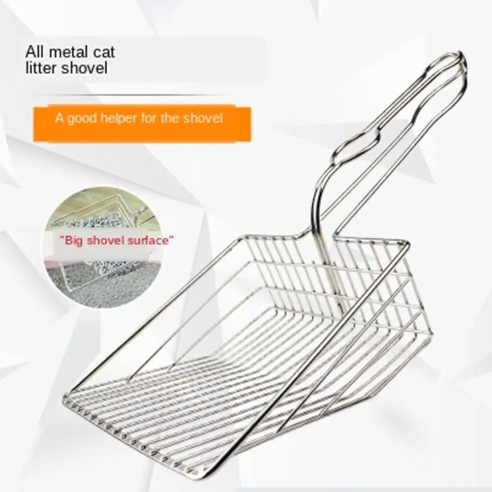 Cat Litter Scoop Stainless Steel Metal Pooper Scoopers Pets Litter Sand Shovel Pet Shit Artifact Dogs Shovel Pet Cleanning Tools