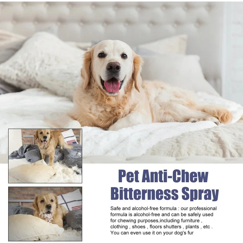 Pet No Chew Spray Bitterness Anti Gnawing Biting Stop Cat Scratching Furniture Behavior Modification Dog Chew Prevention Liquid