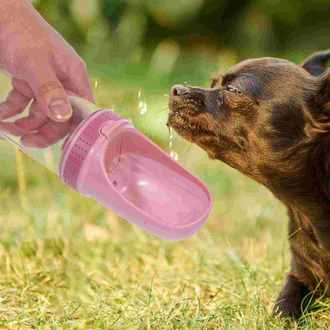 Water Glasses Bottles Portable Cup Dog Drinking Outdoor Pet Feed Pink Pets Practical