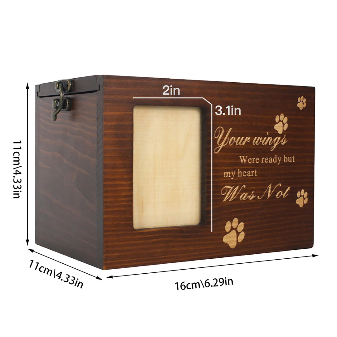 Pets Supplies Wooden Urn Box Storage Box Creative Pet Urn Memory Box With Photo Frame Pets Cat Dogs Precious Urn Souvenirs