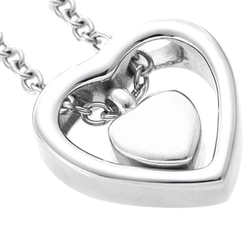 Love Heart Pendant Necklace Ashes Box Memorial Urn Pendant Openable Long-Lasting Necklace Ashes Case Holder Durable