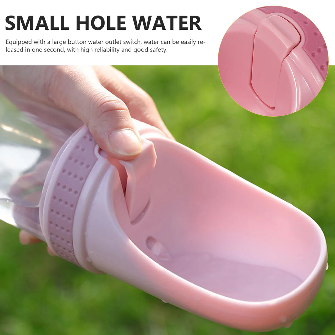 Water Glasses Bottles Portable Cup Dog Drinking Outdoor Pet Feed Pink Pets Practical