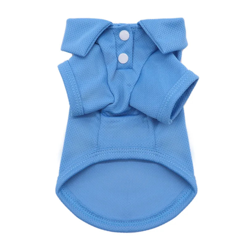 Dog POLO Shirt Summer Pet Clothing Candy Color with golden letter Teddy Dog T-Shirt Short Sleeve Chihuahua Clothes Ropa Para