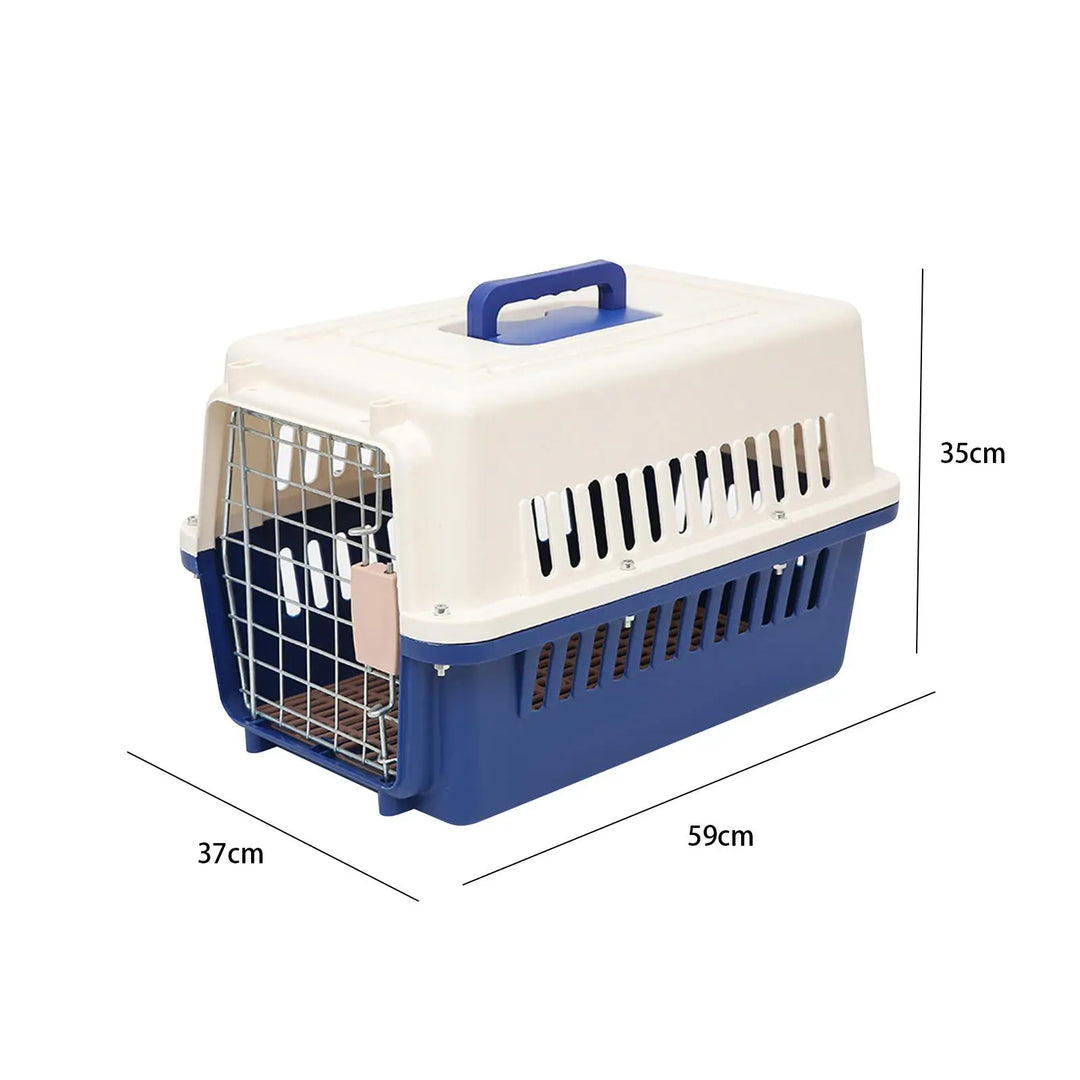 Hard Sided Travel Carrier Pack Handbag Organizer with Metal Wire Crate Tote Cat Cage for Kitten Puppy Rabbits Traveling Outdoor