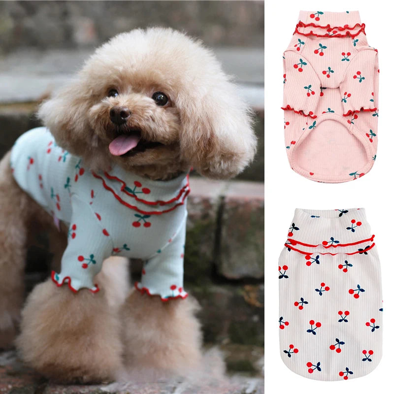 Small Dog Cotton T-shirt Spring Autumn Dog Clothes Pajamas Cat Puppy Shirt Chihuahua Yorkie Costume Poodle Pomeranian Clothing