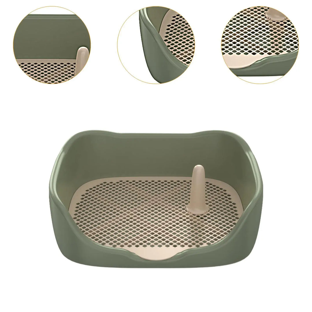 Dog Toilet,Mesh Training Toilet Potty Tray, Indoor Reusable Pet Training Pad Holder, Dog Litter Pan, Mesh Grids Toilet