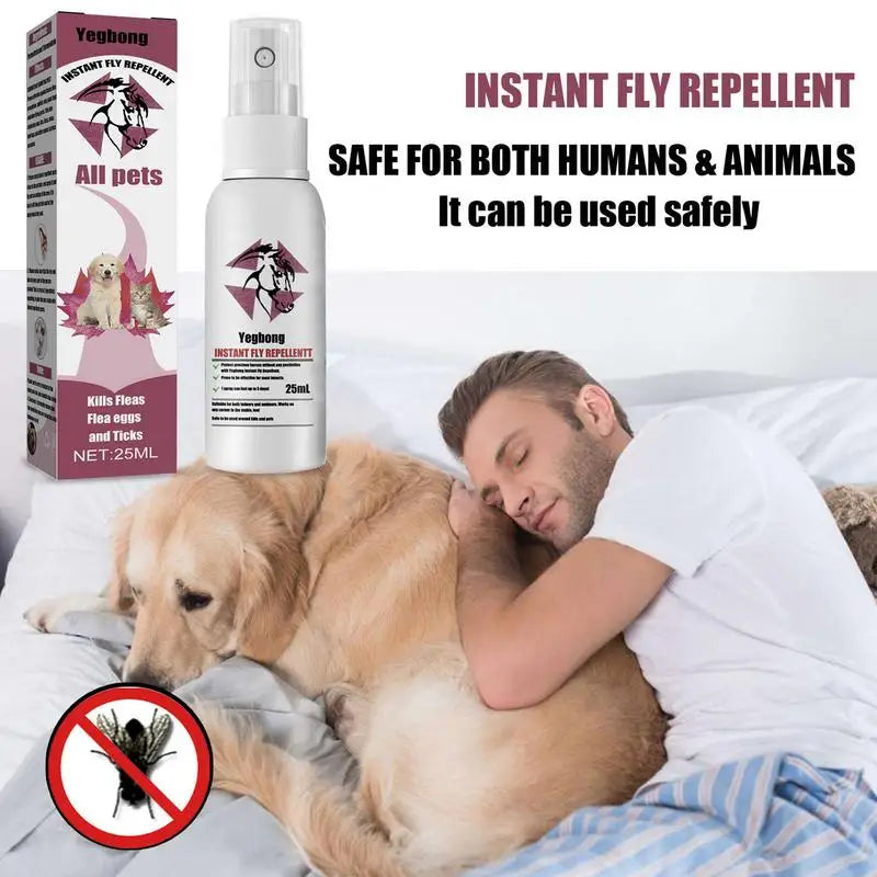 Pet Skin Spray Fleas Tick And Mosquitoes Spray For Dogs Cats And Home Fleas Eliminator Control Prevention Protect