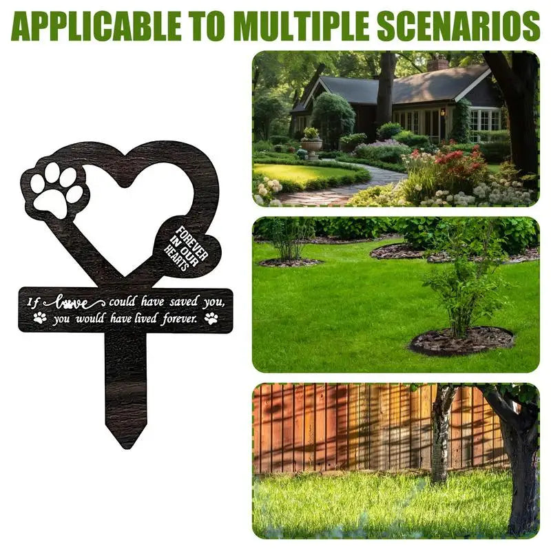 Pet Memorial Garden Stake Elegant Memorial Garden Cemetery Yard Decorations Pet Loss Outdoor Plaques Dog Claw Sympathy Garden
