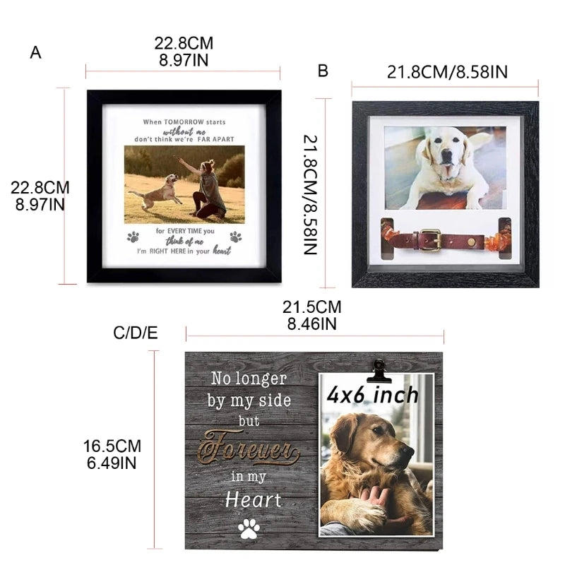 Pet Memorial Picture Frame Loving Dog Remembrance- Sympathy Dog or Cats Pet Loss of Dog Gifts Ornaments