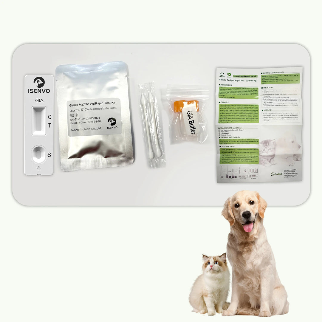 10 Pcs GIA - Canine & Feline GIARDIA Rapid Home Health Test Kit for Dogs & Cats