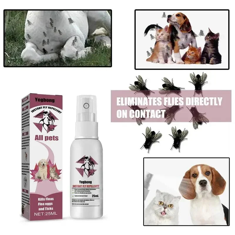 Pet Skin Spray Fleas Tick And Mosquitoes  For Dogs Cats And Home Fleas Eliminator Control Prevention Protect