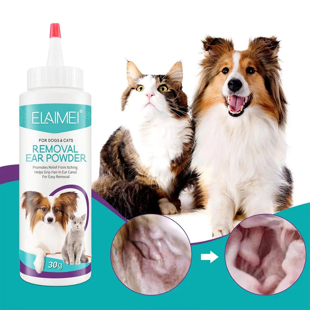 Dog Ear Powder Cleaner For Dogs Ear Hair Removing Powder Infectioned Treatments Stop Ear Itching Pet Health Cleaning Suppli E2Q7