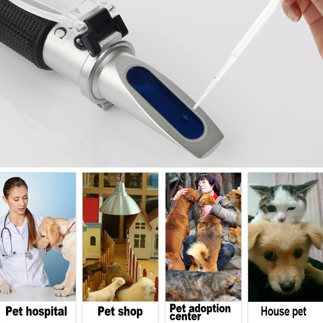 LEERCHUANG 3 in1 Digital Cat/Dog Urine Refractometer Urine Specific Gravity Serum Protein Health Monitor Clinical Refractometer