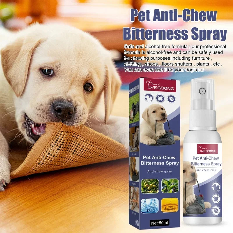 Pet No Chew Spray Bitterness Anti Gnawing Biting Stop Cat Scratching Furniture Behavior Modification Dog Chew Prevention Liquid