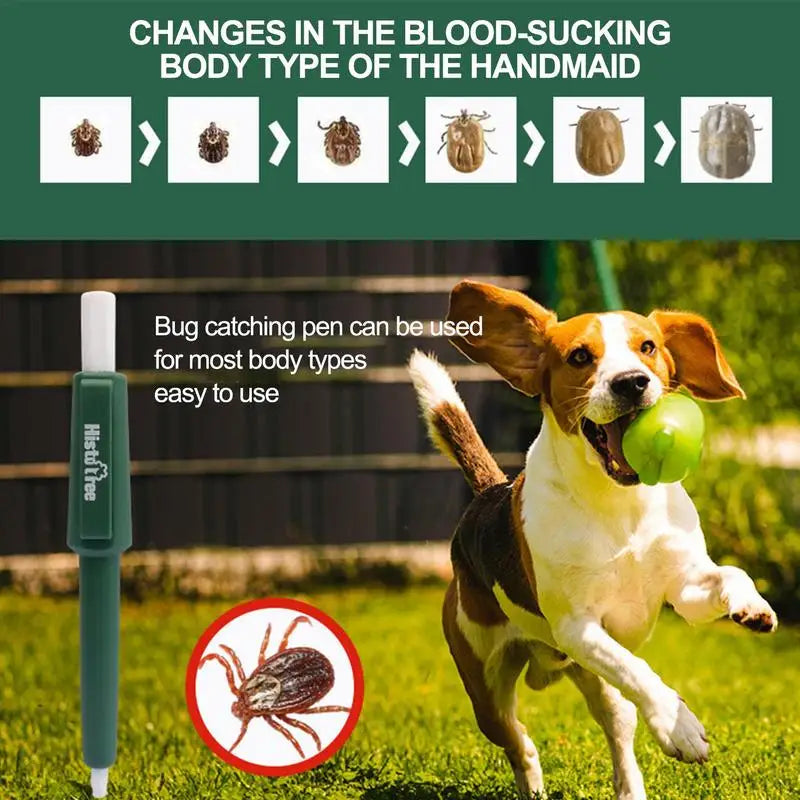 Pet Tick Remover Waterproof And Durab-le Pet Flea Control For Family And Professional Use Portable Rustproof Tick Removal Pen