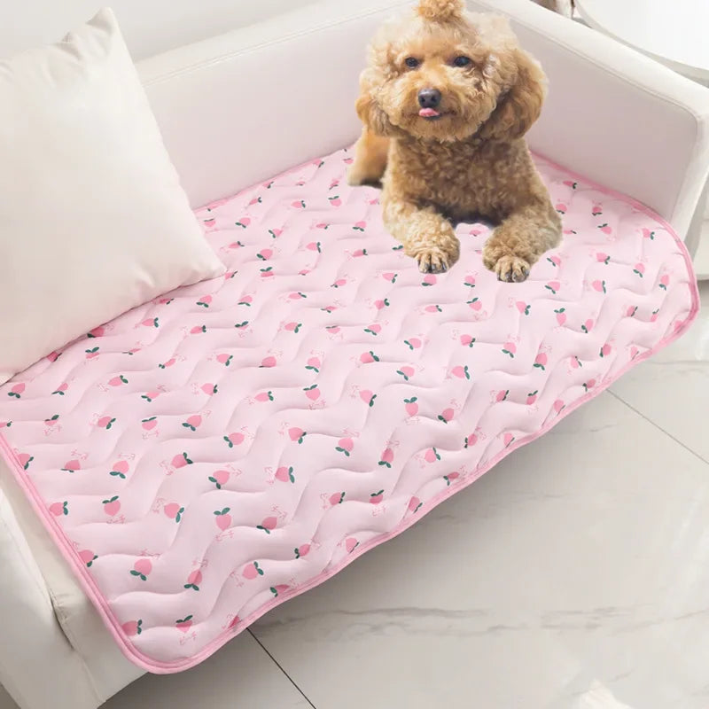 Pet Dog Mat Cooling Summer Pad Mat for Dogs Cat Blanket Sofa Breathable Dog Bed Summer Washable for Small Medium Large Dogs Car