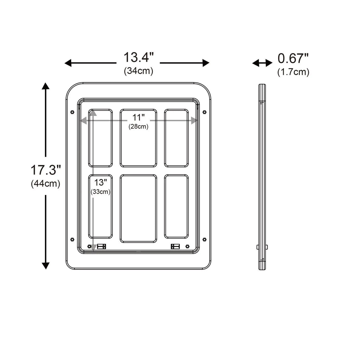 Dog Cat Flap Door for with 4 Way Locking Kitten Puppy Window Gate Security Door Pet Supplies