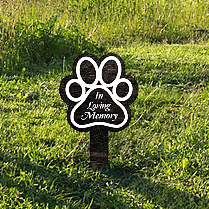 Pet Memorial Garden Stake Elegant Memorial Garden Cemetery Yard Decorations Pet Loss Outdoor Plaques Dog Claw Sympathy Garden