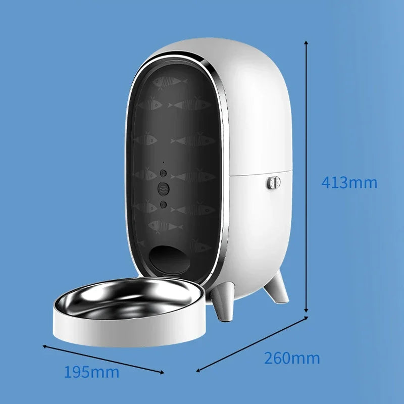 Smart Mobile Phone Tuya App Remote Control Wifi Automatic Cat Dog Pet Feeder with Camera Pet Suppliers Plastic