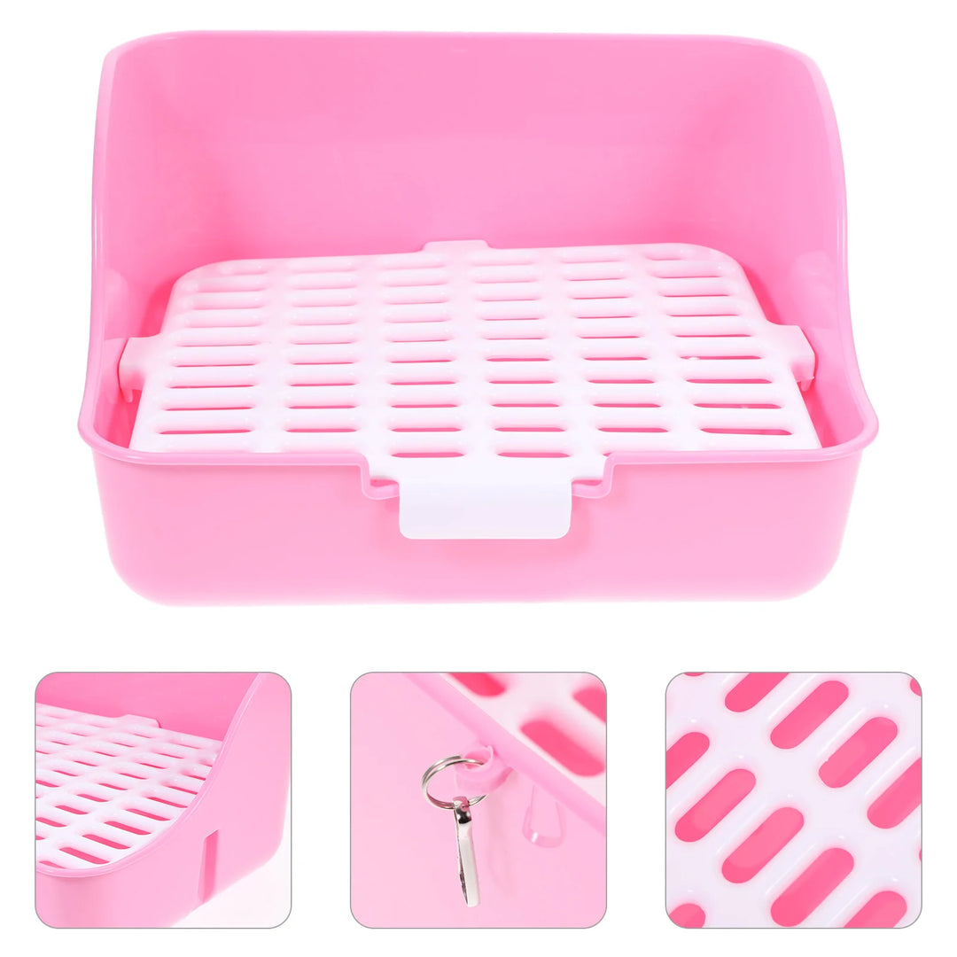 Rabbit Potty Toilet Cage Indoor Pet Supply Litter Tray Bed Linings Dog Pellets Small Travel