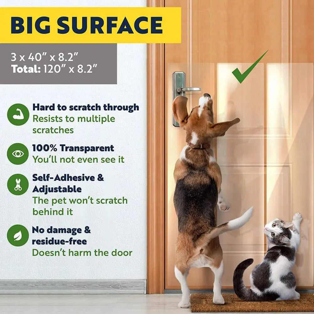 Durable Pet Scratch Pet Scratch Door Protector Set Anti-scratch Tape for Furniture Cat Dog Frame Guard Sofa Couch Carpet 3/4