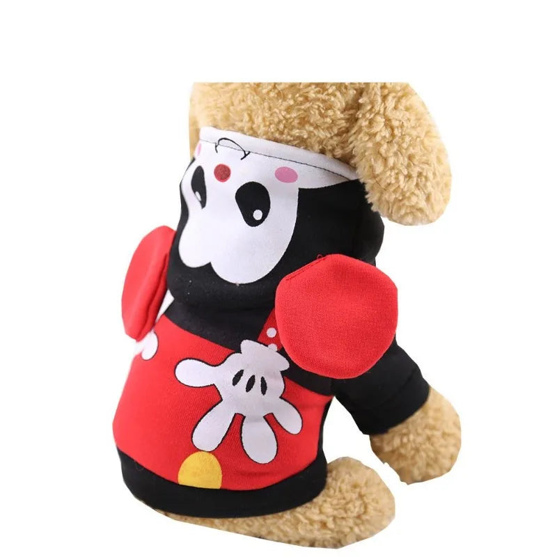 Disney Mickey Minnie Animation Cartoon Cute Autumn and Winter Pet Clothes Creative Kawaii Couple Style Dog and Cat Warm Clothes