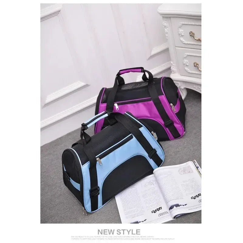 Soft-sided Carriers Portable Pet Bag Pink Dog Carrier Bags Blue Cat Carrier Outgoing Travel Breathable Pets Handbag