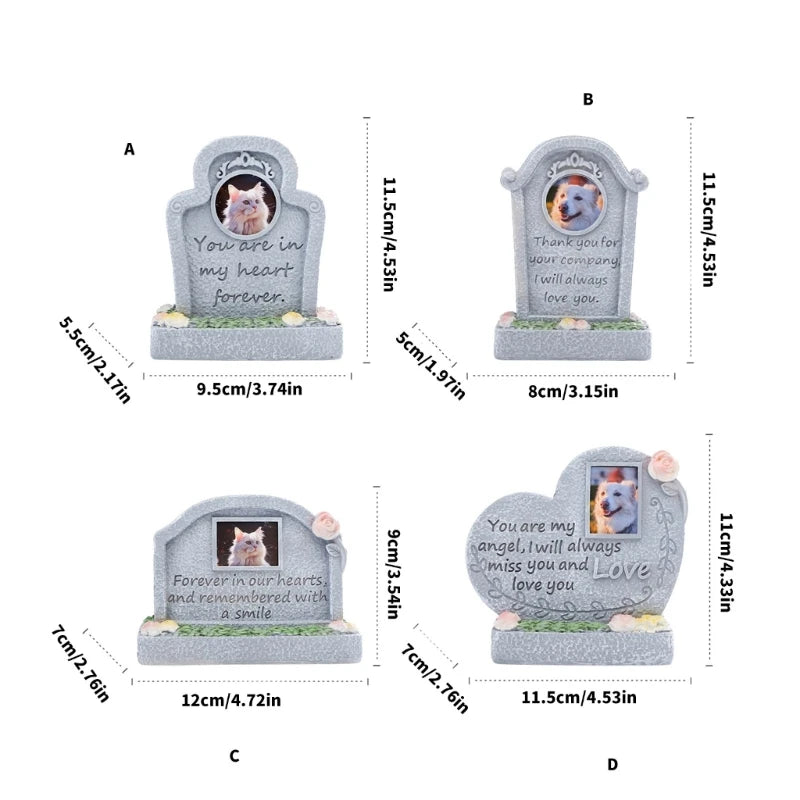 Pet Remembrances Tombstone Weatherproof Cats and Dog Headstones for Eternalize Memory