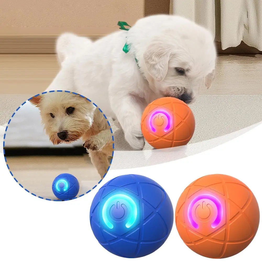 Smart Dog Toy Ball Automatic Moving Bouncing Rolling Pet Cat Interactive Gift Birthday Toy Puppy Product Ball Electronic Y2N1