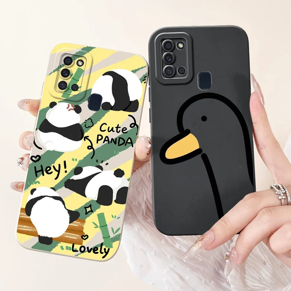 For Samsung Galaxy A21s Case SM-A217F Cute Dog Cartoon Cover Full Camera Protective Shell For Samsung A21s A217F Soft TPU Fundas