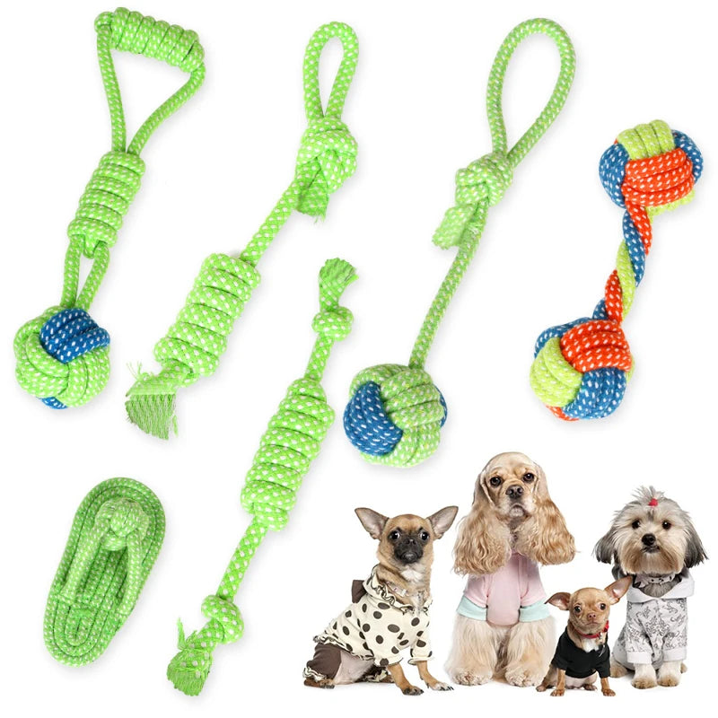 Interactive Cotton Rope Mini Dog Toys Ball for Dogs Accessories Toothbrush Chew Puppy Toy for Large Small Dogs Toy Pet Dog Toy