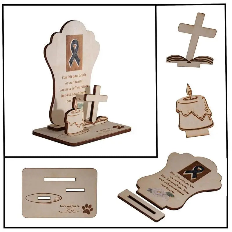 Handmade Cats Memorial Stake Handmade Wooden Stake Dog And Cat Remembrance Altar Decorations For Home Patio Grave Yard