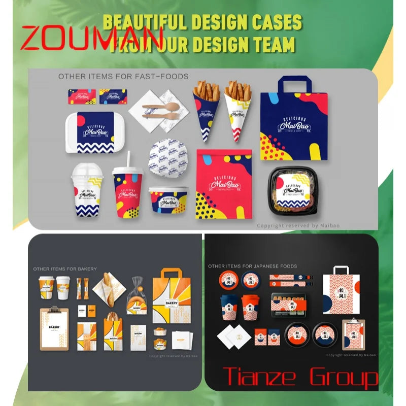 Custom , Custom Design Logo Disposable Cardboard Kraft Fast Food Lunch Fries Hot Dog Pizza Hamburger Chicken Burger Packaging Pa