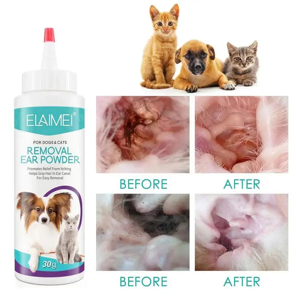 Dog Ear Powder Cleaner For Dogs Ear Hair Removing Powder Infectioned Treatments Stop Ear Itching Pet Health Cleaning Suppli Q1B0