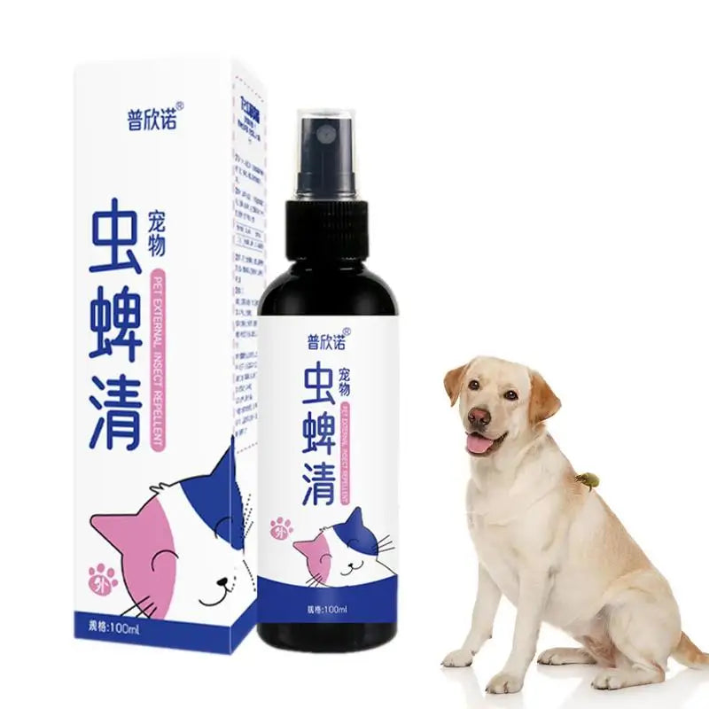 100ml Insect and tick repellent spray No-toxic Outdoor Fleas And Tick Control Pet InsecticideSpray For Cats and Dogs