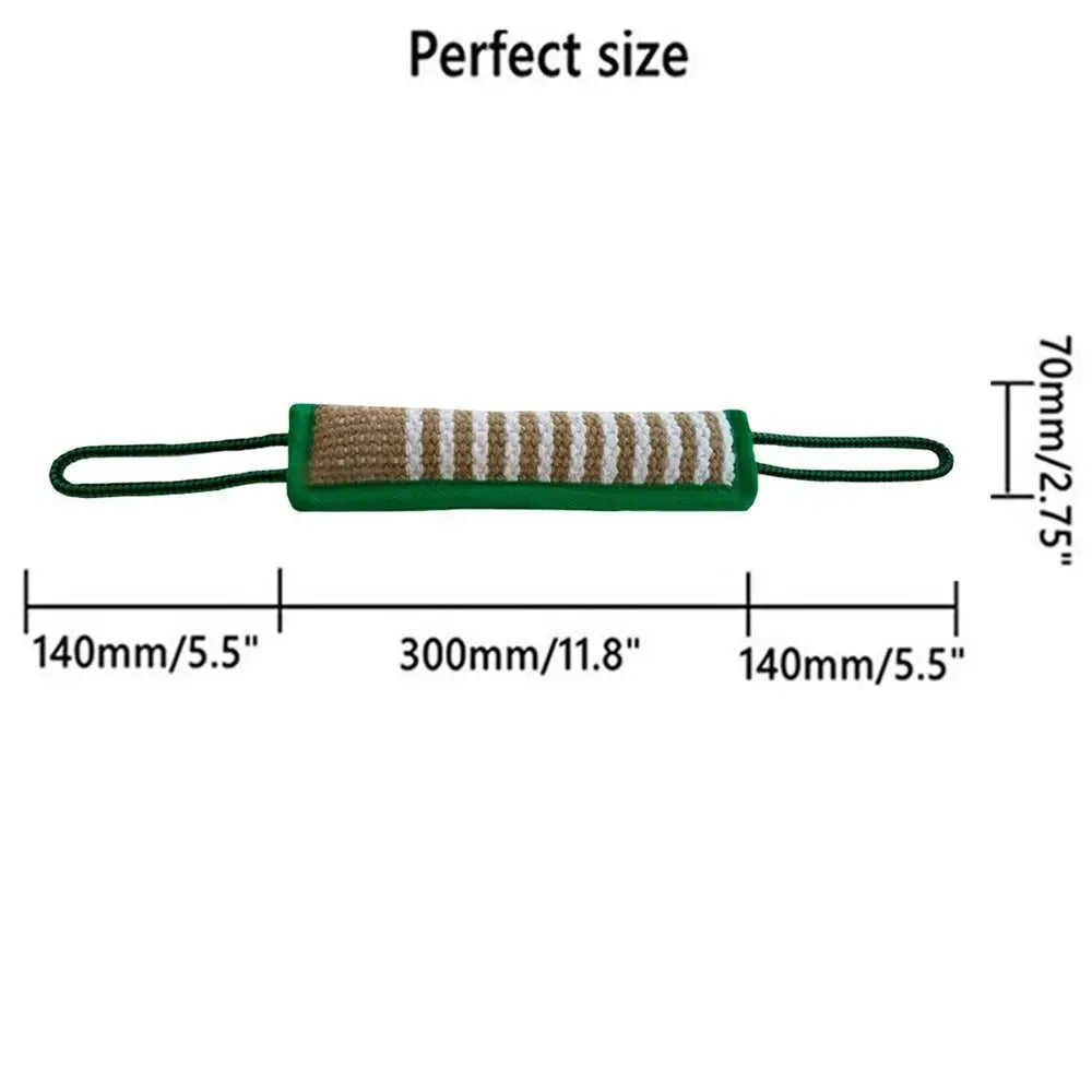 Pet Teeth Cleaning Jute Pet Chewing Toy with 2 Rope Handles Creative Dog Bite Pillow Non-slip Durable Dog Tug Toy Shepherd