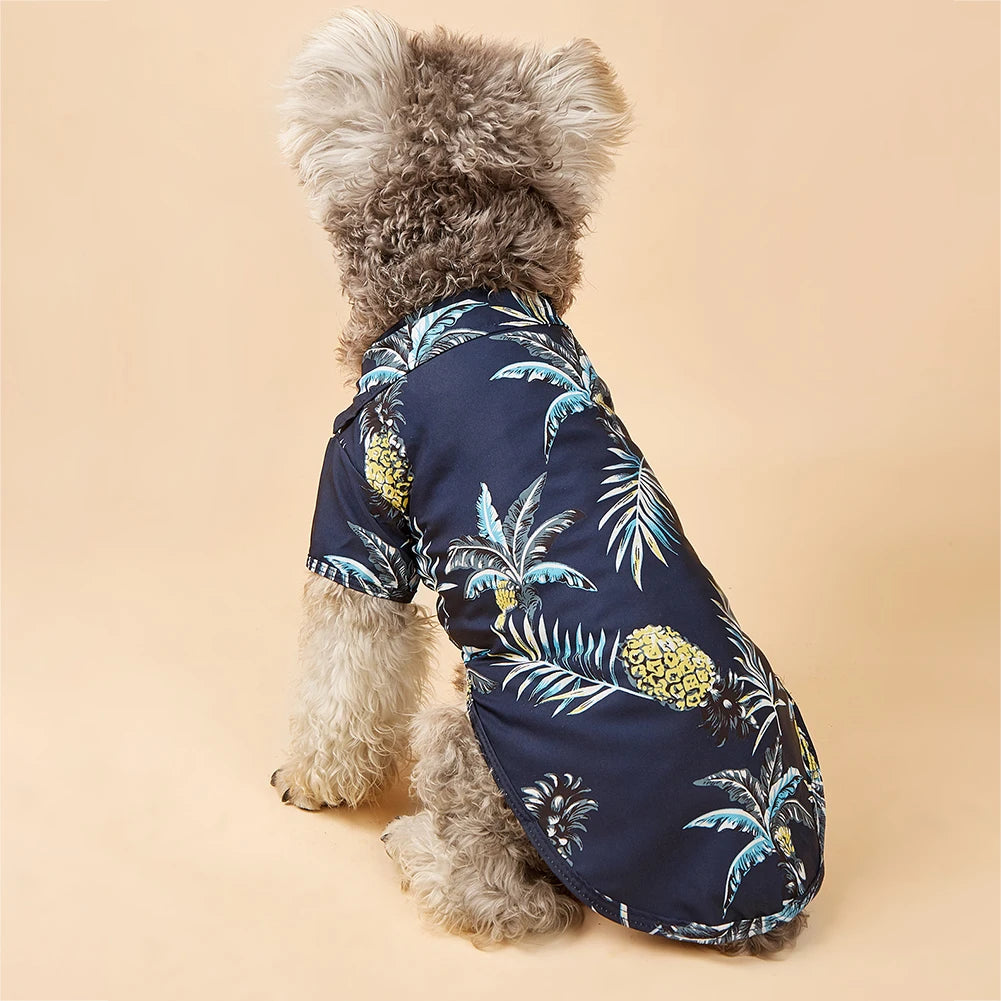 Hawaiian Style Pet Dog Clothes Summer Dog Shirts for Small Medium Dogs Puppy Cat Clothing Ropa Perro Pug French Bulldog T Shirt