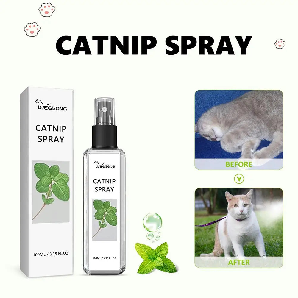 Cats Catnip Spray Relieve Stress Dogs Enhance Pet Attractant Long-Lasting Anti Anxiety Health Care Pet Calming Spray