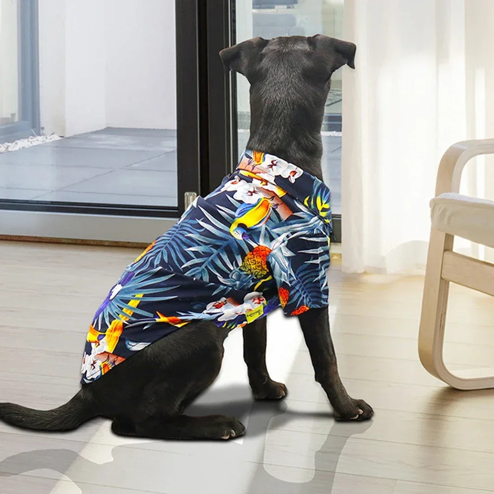 Hawaiian Style Pet Dog Clothes Summer Dog Shirts for Small Medium Dogs Puppy Cat Clothing Ropa Perro Pug French Bulldog T Shirt