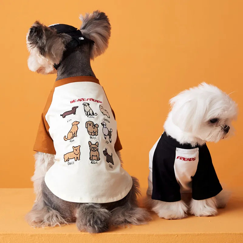 New Pet Clothes Fashion Puppy Clothing Dog Shirt Small Dog Schnauzer Chihuahua Pet T-shirt Dogs Clothes Cute