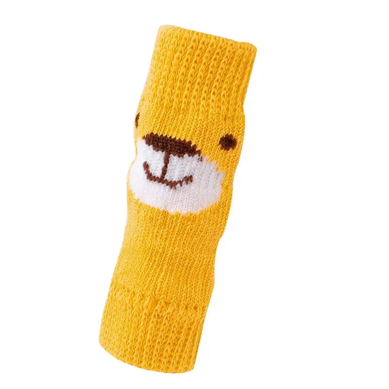 Pet Clothing Cute Cartoon Bear Pet Joint Socks Elastic Soft Dirt Resistant Cat Dog Cotton Socks Dog Leg Warmers