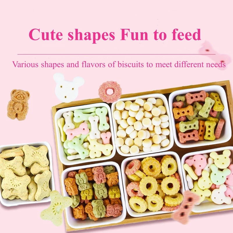 200g Pet Food Dog Snacks Grinding Teeth Cleaning Dog Multi-flavor Biscuits Chicken Beef Calcium Milk Steamed Buns Pet Snacks