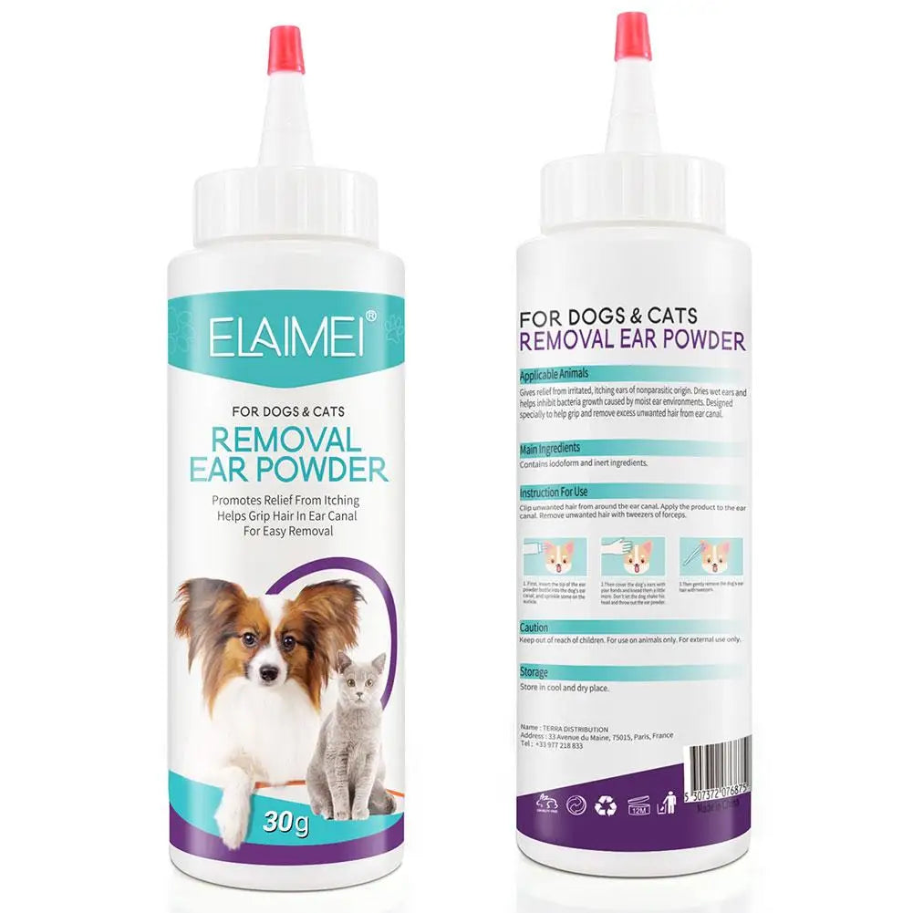 Dog Ear Powder Cleaner For Dogs Ear Hair Removing Powder Infectioned Treatments Stop Ear Itching Pet Health Cleaning Suppli E2Q7