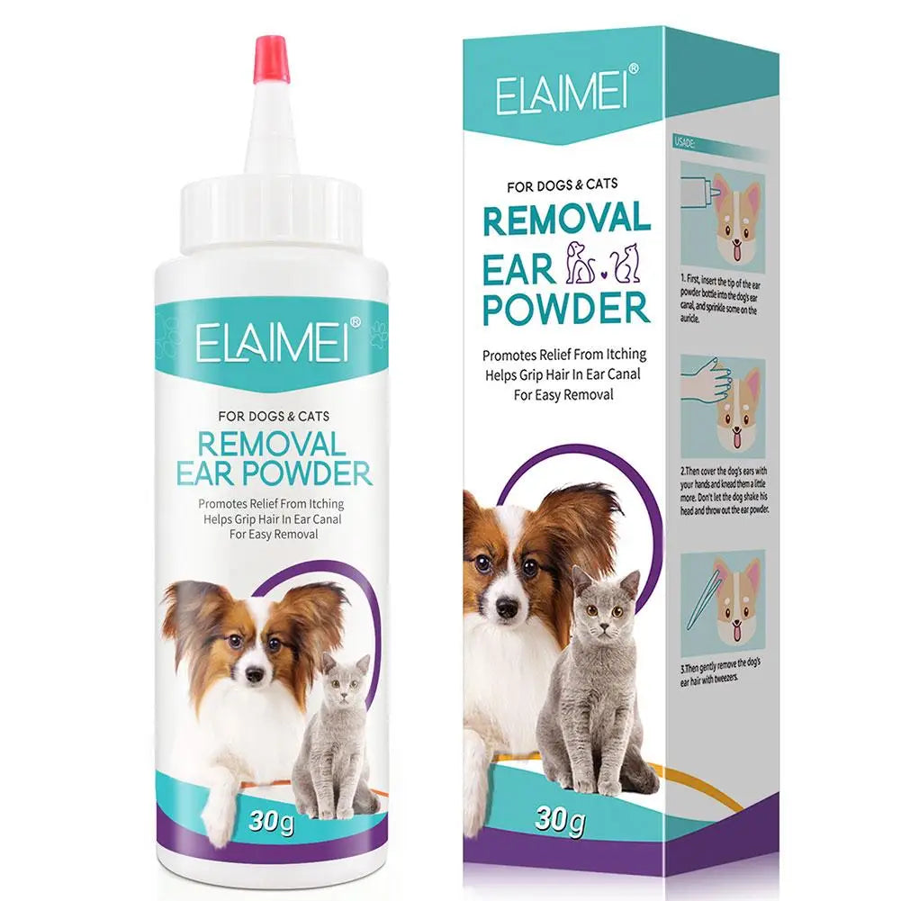 Dog Ear Powder Cleaner For Dogs Ear Hair Removing Powder Infectioned Treatments Stop Ear Itching Pet Health Cleaning Suppli E2Q7