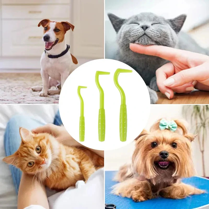 Dogs Accessories Pet Flea Remover Hook Cleaning Tool Tick Remover Tweezer Cat Dog Grooming Supplies Pet Flea Tick Control